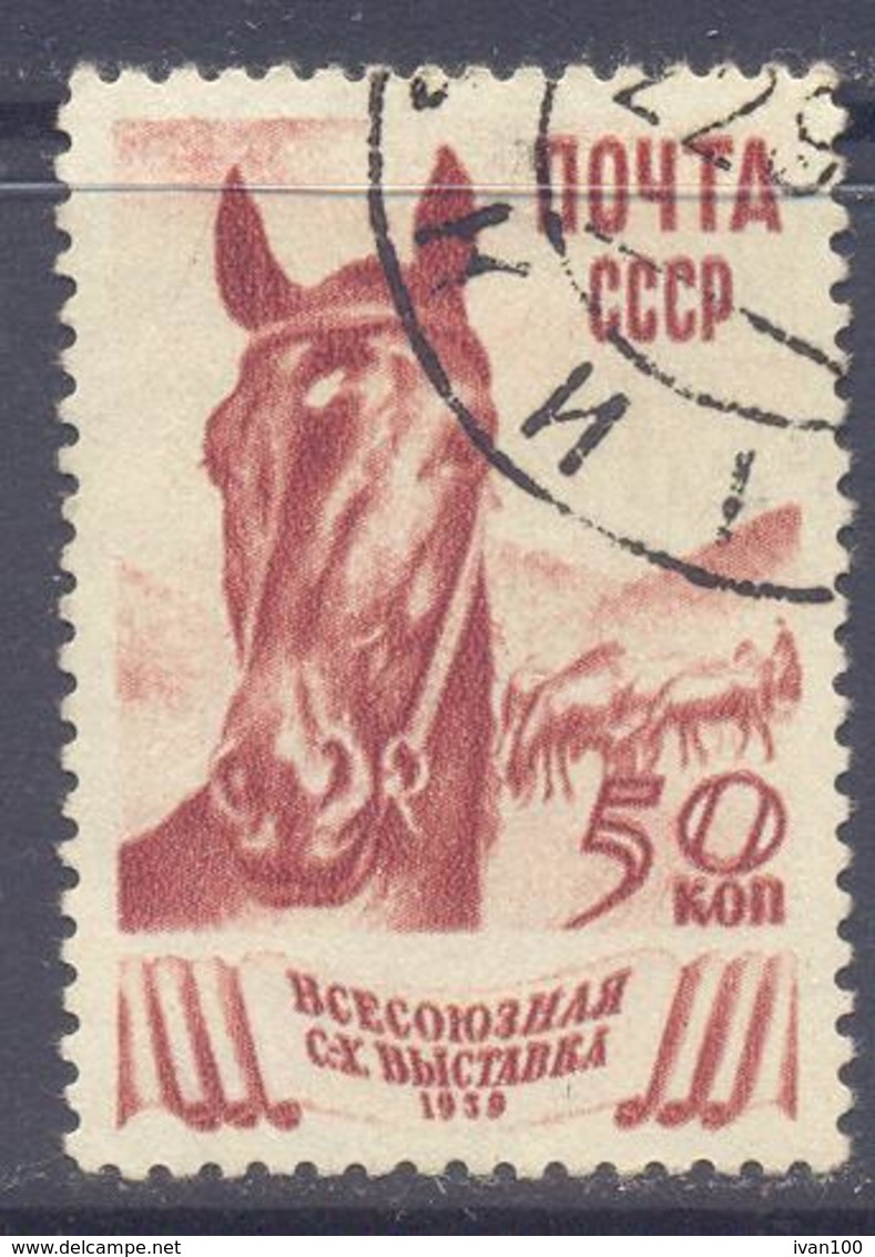 1939 USSR/Russia, Horse, All Union Agricultures Fair, Mich.705, 1v, Used - Oblitérés