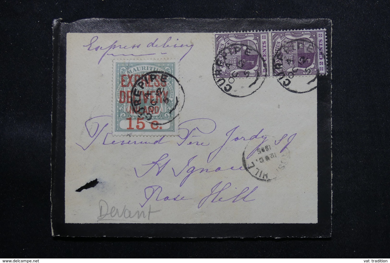 MAURICE - Devant D'enveloppe En Exprès De Curepipe Pour Rose Hill En 1905, Affranchissement Plaisant - L 59520 - Mauritius (...-1967)