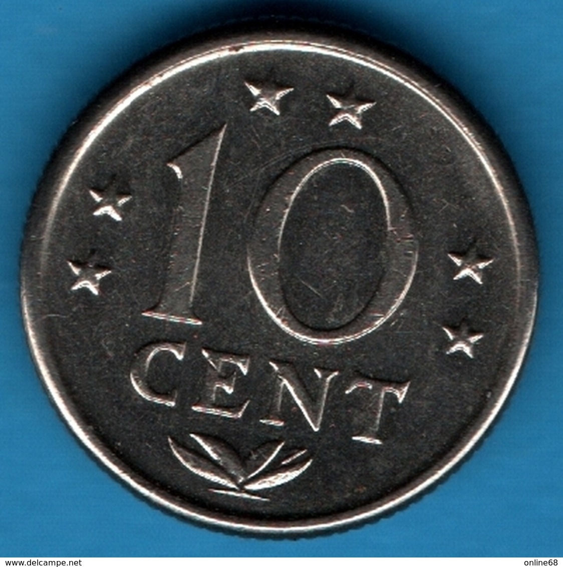 Netherlands Antilles 10 Cents 1974 KM# 10 - Nederlandse Antillen