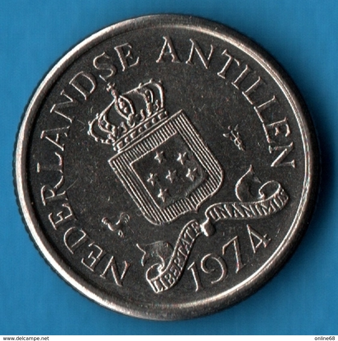 Netherlands Antilles 10 Cents 1974 KM# 10 - Nederlandse Antillen