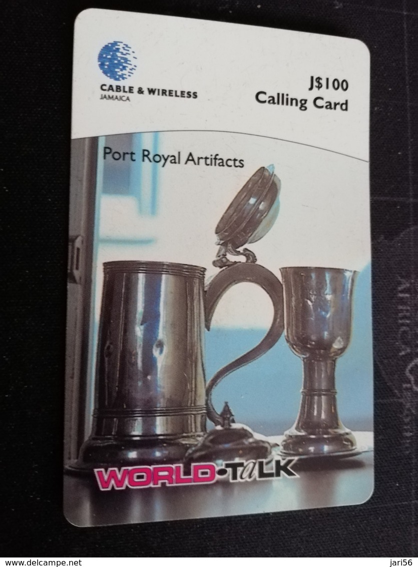 JAMAICA  J$100,-  PREPAID World Talk Royal Artifacts  (P86)     Fine Used Card  **1707 ** - Jamaica