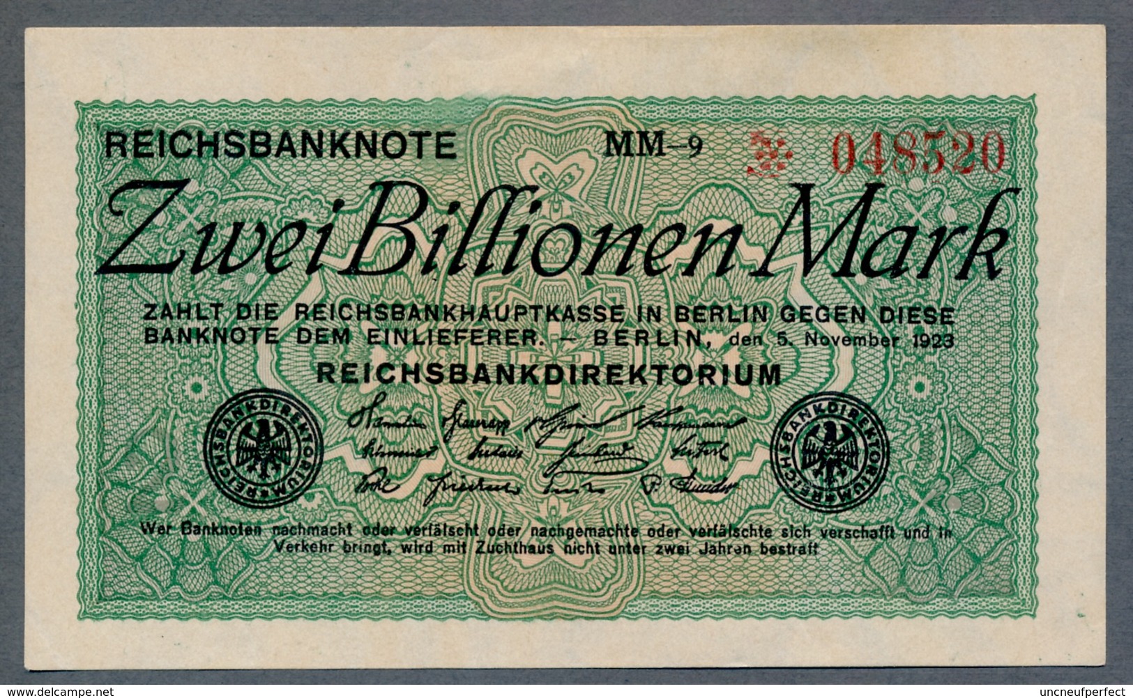 Pick135a  Ro132a  DEU-163e - 2 Billion Mark 1923 ** UNC ** - 2 Biljoen Mark