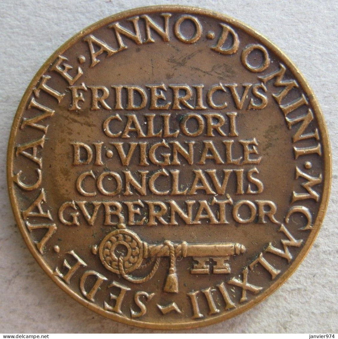 Vatican Medaille En Bronze Sede Vacante 1963 Frederick Callori Opus Savelli - Monarquía/ Nobleza