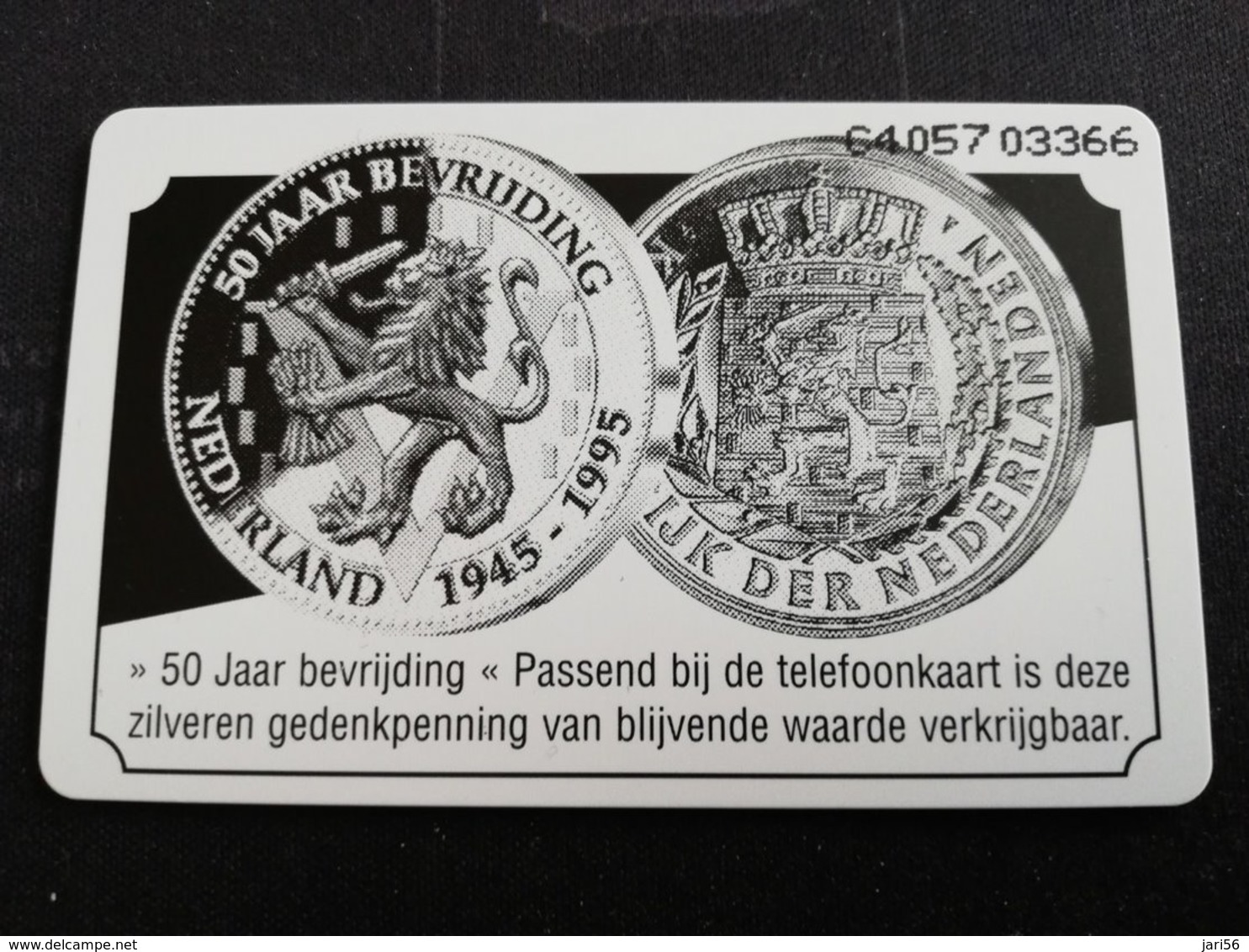 NETHERLANDS   50 JAAR BEVRIJDING 1945/1995  MONEY/COIN ON CARD  LIBERATION  ADVERTISING CHIPCARD  Hfl 2,50 ** 1711 ** - Private