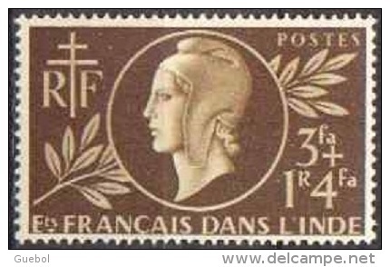 Détail De La Série Entraide Française ** Inde N° 233 - Marianne De Dulac - 1944 Entraide Française