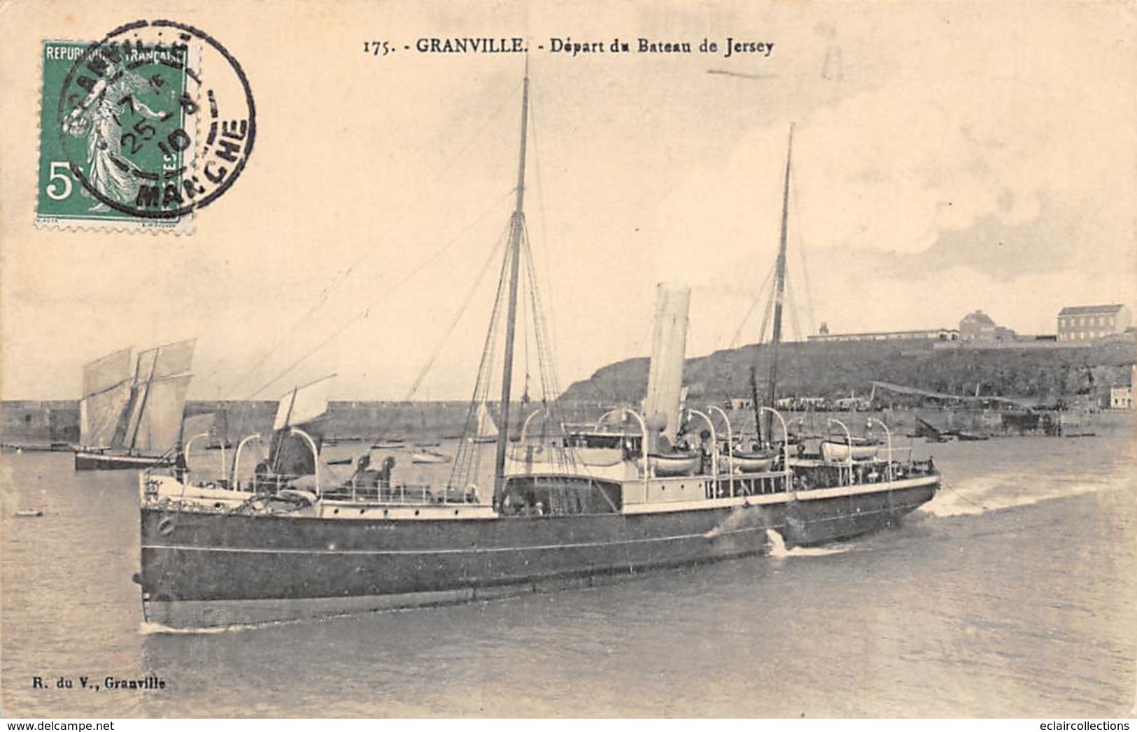 Granville     50      Départ Du Bateau De Jersey          (Voir Scan) - Granville