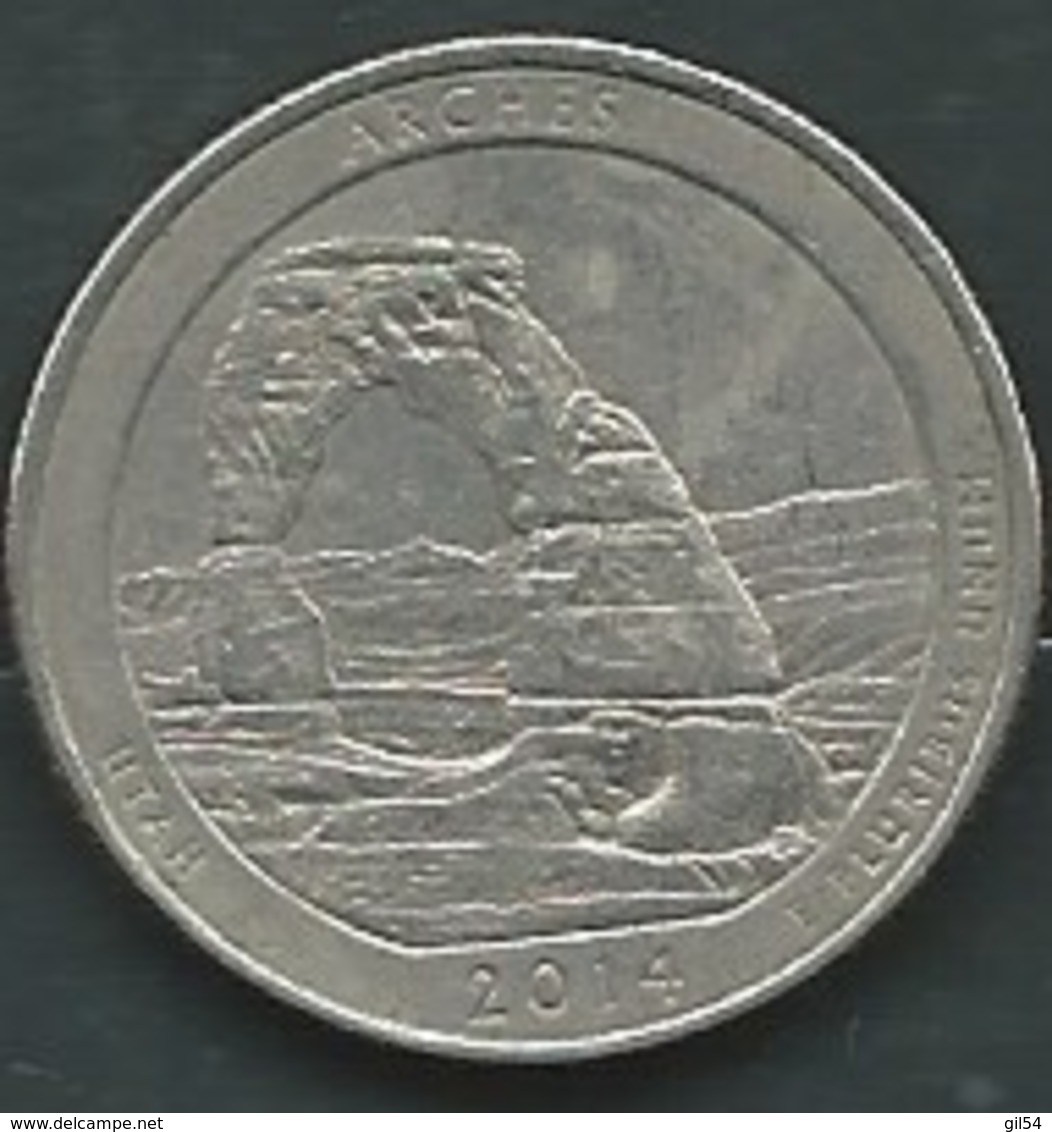 Etats Unis - Quarter Dollar - National Parks 2014 Arches   -  Pieb 23906 - 2010-...: National Parks