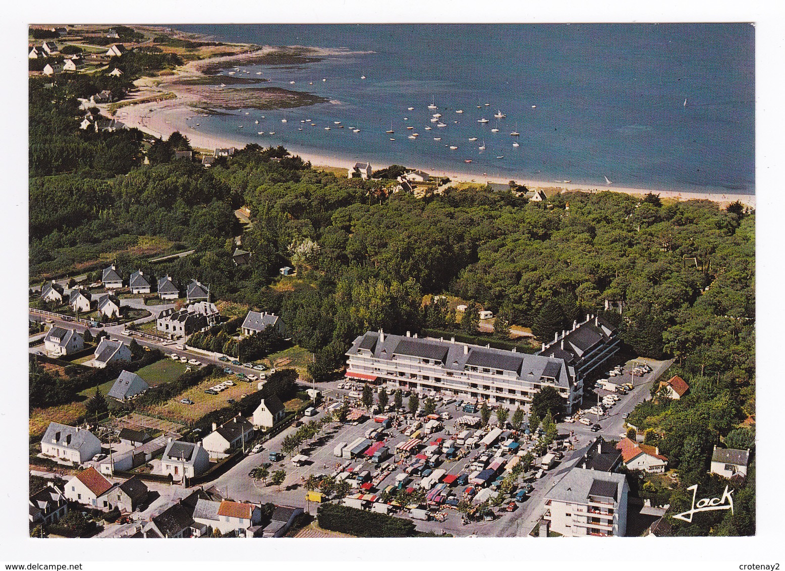 44 QUIMIAC Vers La Turballe N°6409 Motel Lagerstroemiac Plage De L'Anséria Place Du Marché Plein Sud VOIR DOS - Mesquer Quimiac