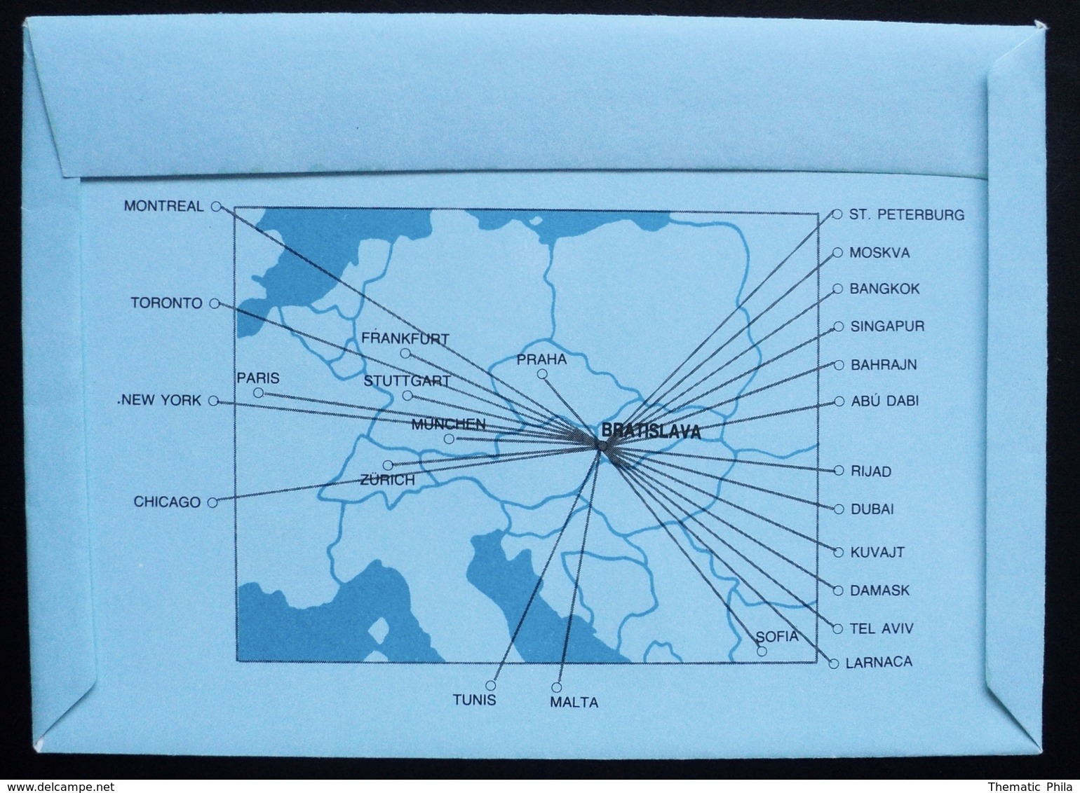 1993 Slovakia Aerogramme Mint Postal Air Mail Aircraft Aviation Aviao Route Bratislava-mountain Range -cloud Plane Water - Luchtpostbladen