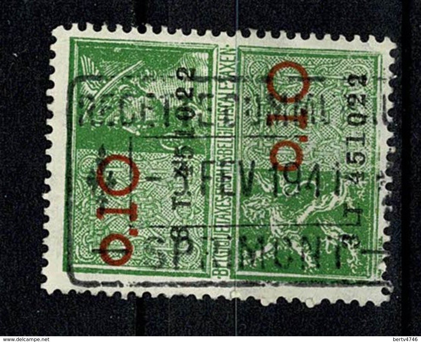 Belg. Fiscale Zegel Sprimont 1941 / Timbre Fiscaux Sprimont 1941 (2 Scans) - Sonstige & Ohne Zuordnung