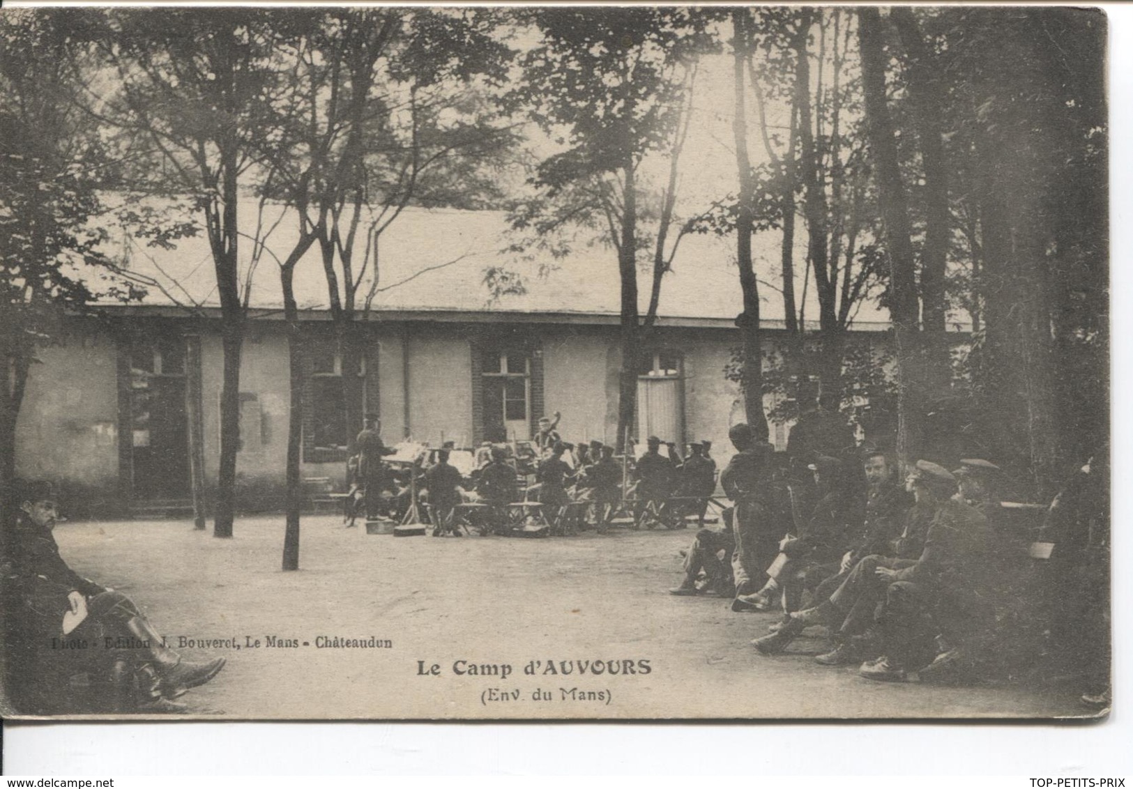 REF1095/ CP Camp D'Avours Soldats Musiciens En SM écrite Militaire C.J.A.X 4°Cie Auvours  C.PMB-BLP 5 29/10/17 > England - Belgische Armee