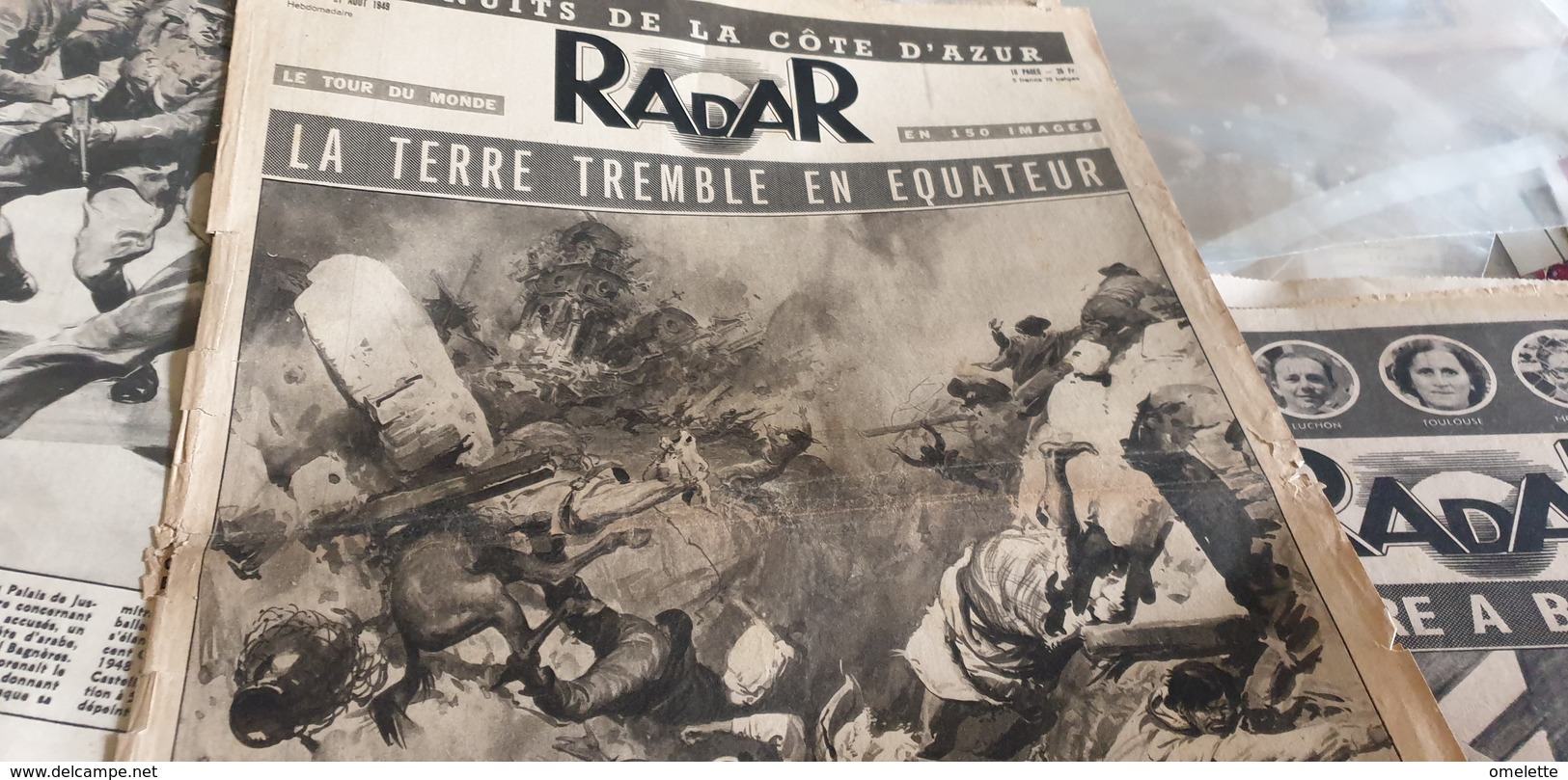 RADAR 49/EQUATEUR /PARLEMENT EUROPEEN /JUAN LES PINS /CECILE AUBRY TIR A L ARC/DEAUVILLE ALI /SAINT CYR TRIOMPHE - 1900 - 1949