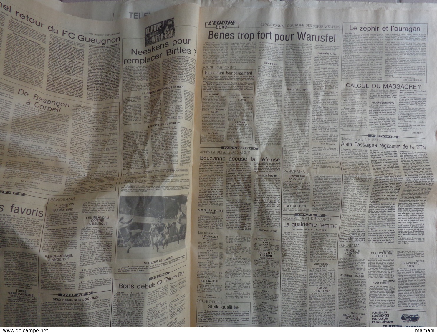 Journal L'equipe Octobre 1980 (robic)- Warusfel Lamine - 1950 - Nu