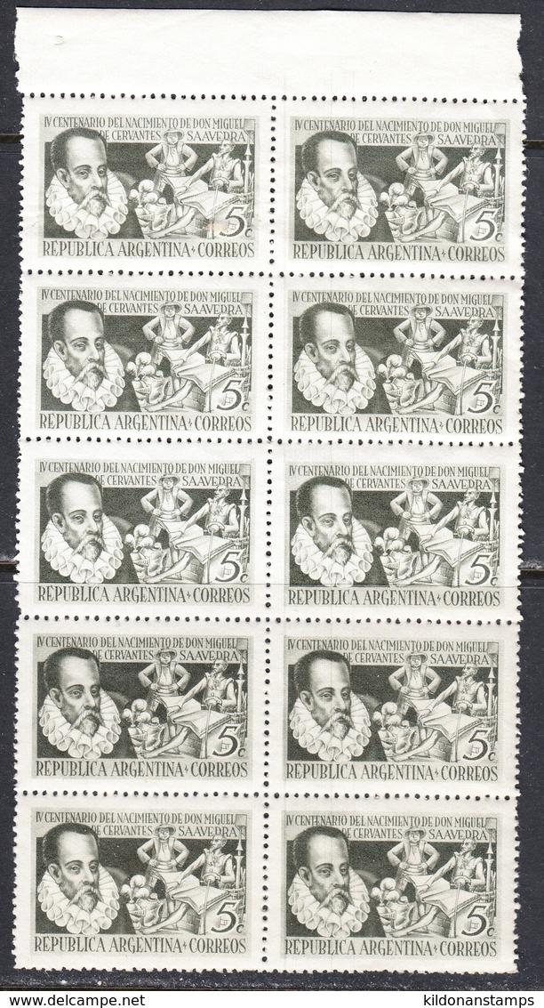 Argentina 1947, Mint No Hinge, Block Of 10, Sc# , SG ,Yt 489 - Ungebraucht