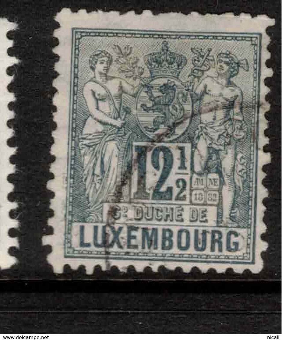 LUXEMBOURG 1882 12.5c Blue SG 86a U ZZ61 - 1882 Allégorie