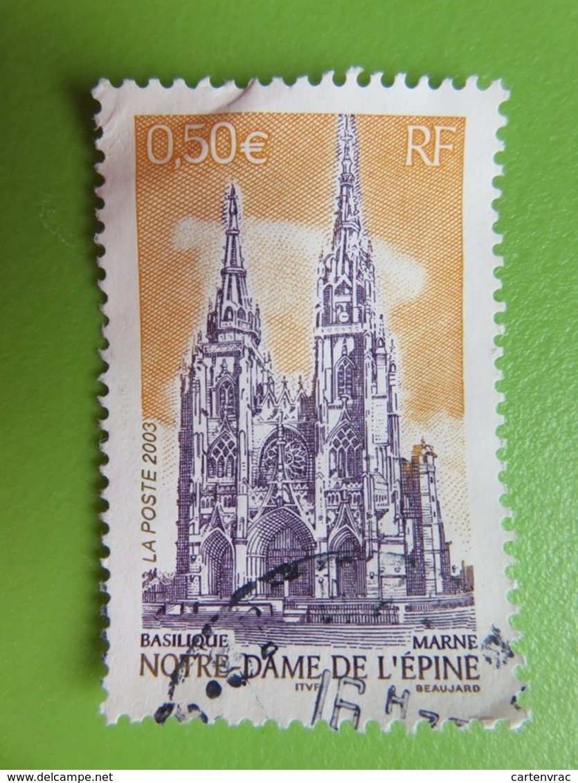 Timbre France YT 3579 - Basilique Notre-Dame De L'Epine (Marne) - 2003 - Gebruikt