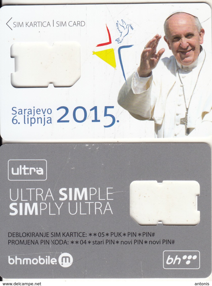 BOSNIA - Pope Francis, BH Telecom GSM, Used - Bosnien