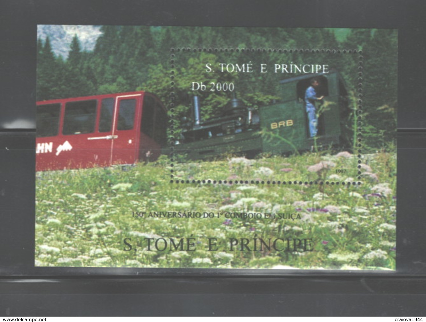 S TOME E PRINCIPE 1997 "TRAINS" M.S.. #NO SCOTT (MICHEL)  MNH - São Tomé Und Príncipe