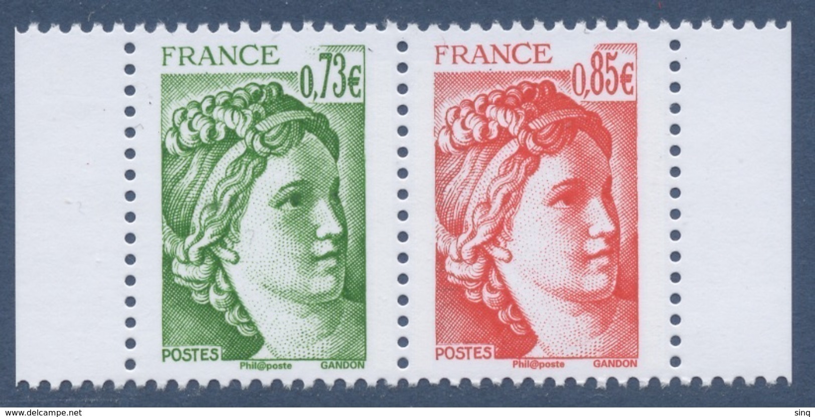 N° 5183 Et 5184 Issu Du Carnet 40 Ans Sabine De Gandon Bloc De 2,  Valeur Faciale 0,73 Et 0,85 €; - Unused Stamps