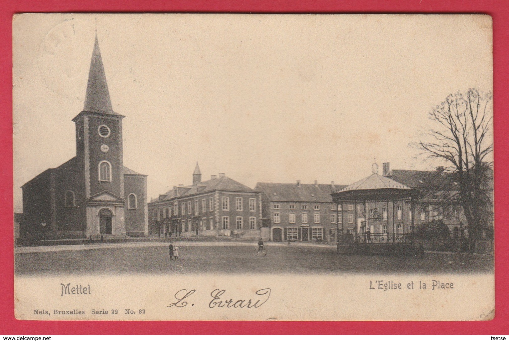 Mettet - L'Eglise Et La Place - 1905 ( Voir Verso ) - Mettet