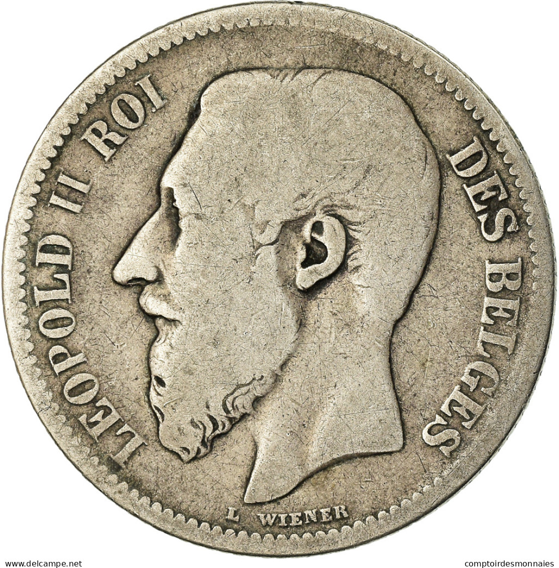 Monnaie, Belgique, Leopold II, 2 Francs, 2 Frank, 1868, TB, Argent, KM:30.1 - 2 Francs