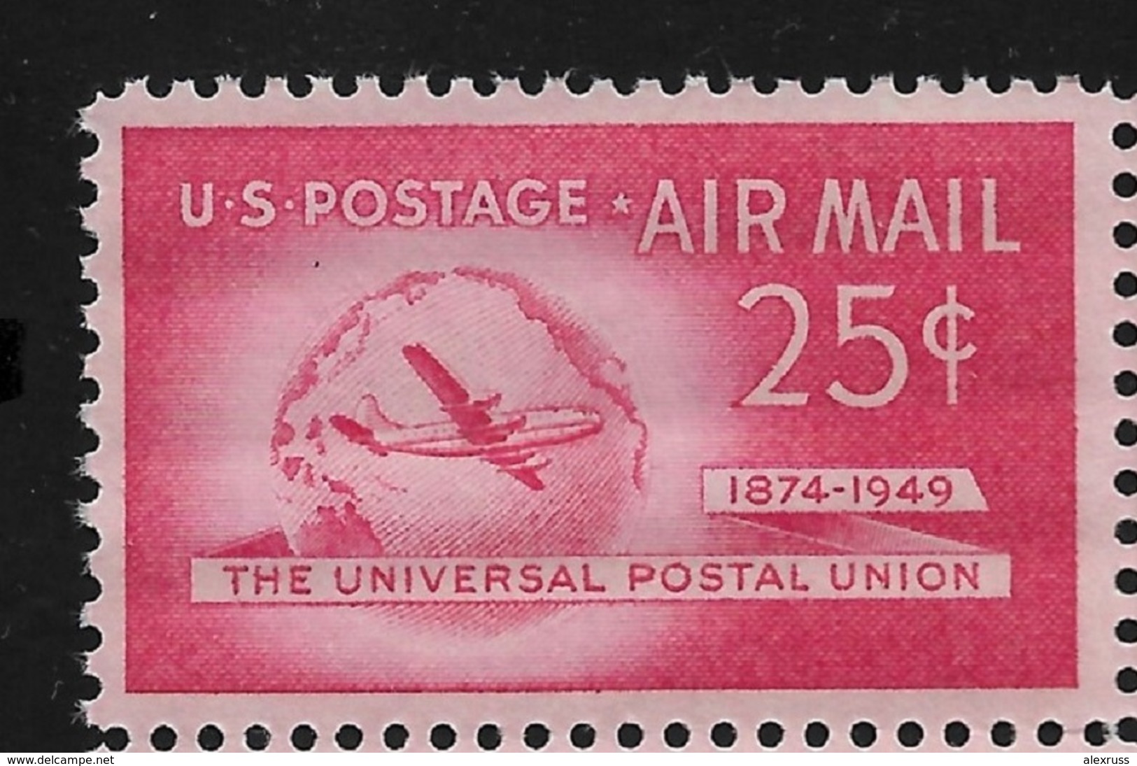 US 1949 UPU Air Mail, Boeing & Globe Scott # C44, VF-XF MNH**OG - 2b. 1941-1960 Unused