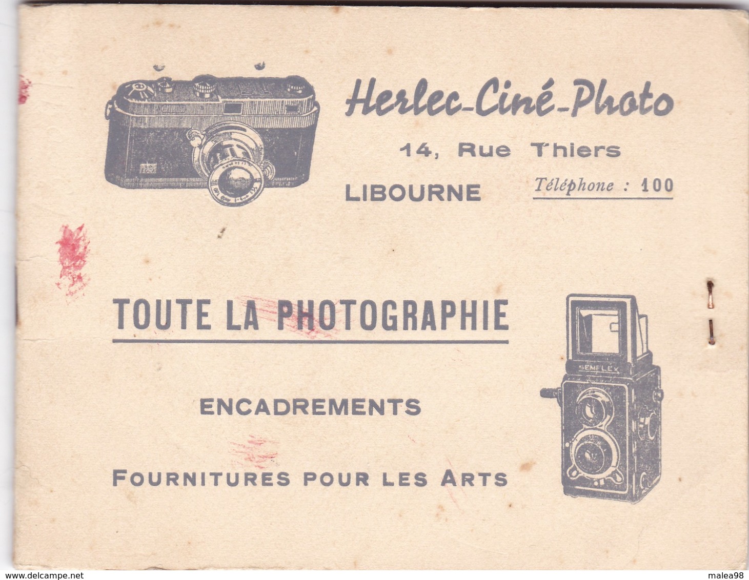 LIBOURNE ,,,HERLEC - CINE - PHOTO ,,,, TOUTE LA PHOTOGRAPHIE ,ENCADREMENT_,,,   , FOURNITURES POUR LES ARTS - Matériel & Accessoires