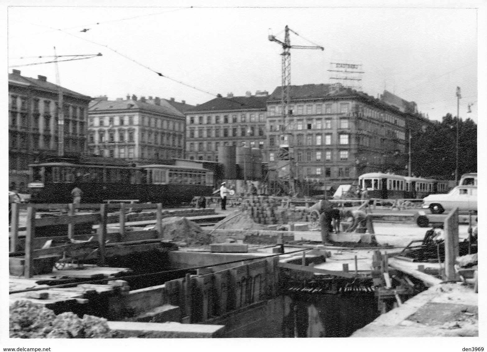 Autriche - Vienne - WIEN - Kertnerring - Travaux - Grues - Tramways - Ringstrasse