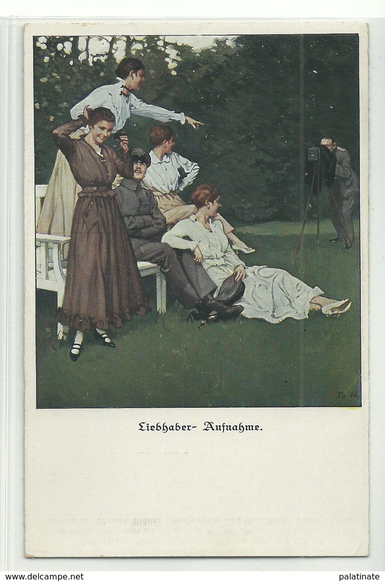 LIEBHABER-AUFNAHME Lustige Blätter Serie VII Nr.8 Signiert Wennerberg Um 1915 - Wennerberg, B.