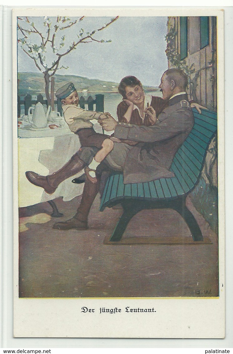 DER JÜNGSTE LEUTNANT Lustige Blätter Serie VII Nr.4 Signiert Wennerberg Um 1915 - Wennerberg, B.