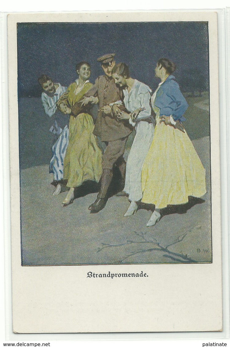 STRANDPROMENADE Lustige Blätter Nr.16 Signiert Wennerberg Um 1915 - Wennerberg, B.