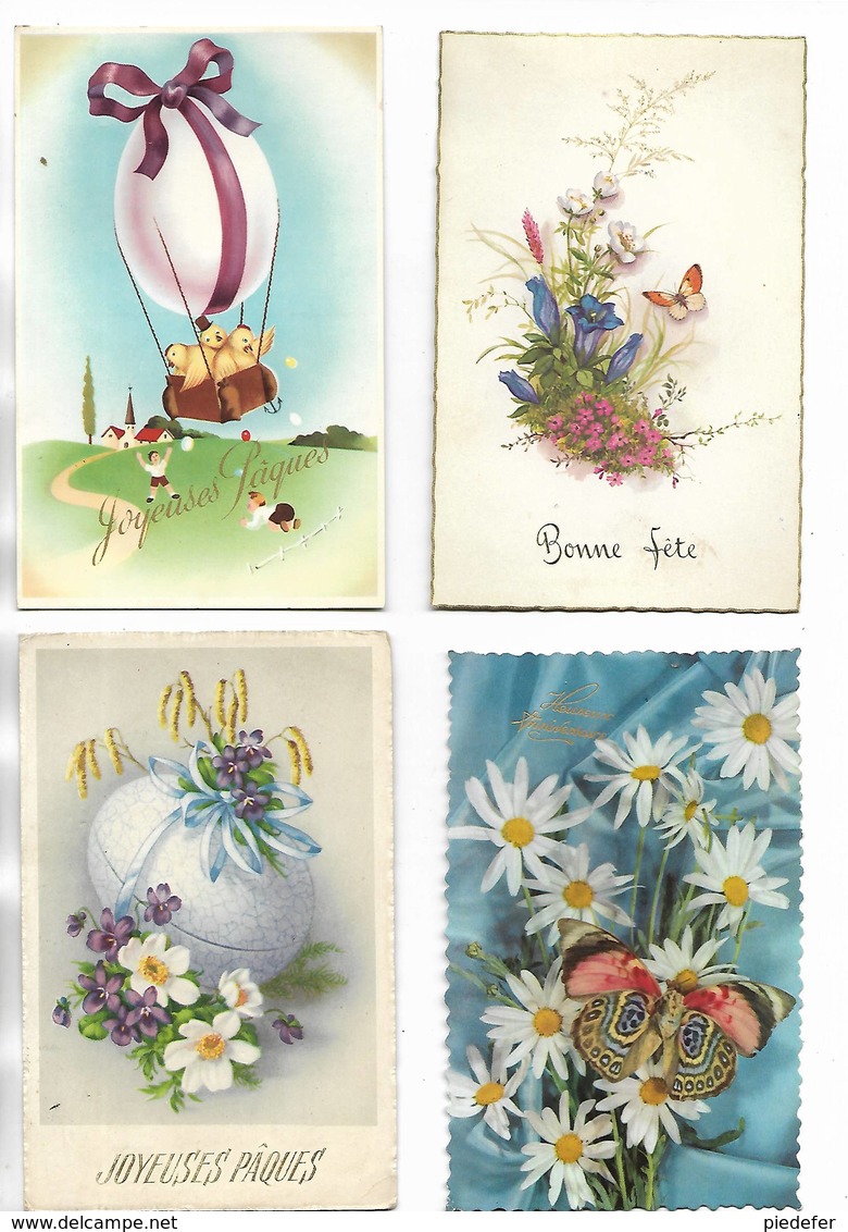 Lot De 50 Cartes Diverses De Fêtes. Pâques. Anniversaire, Noël, Bonne Année Etc... - Pascua