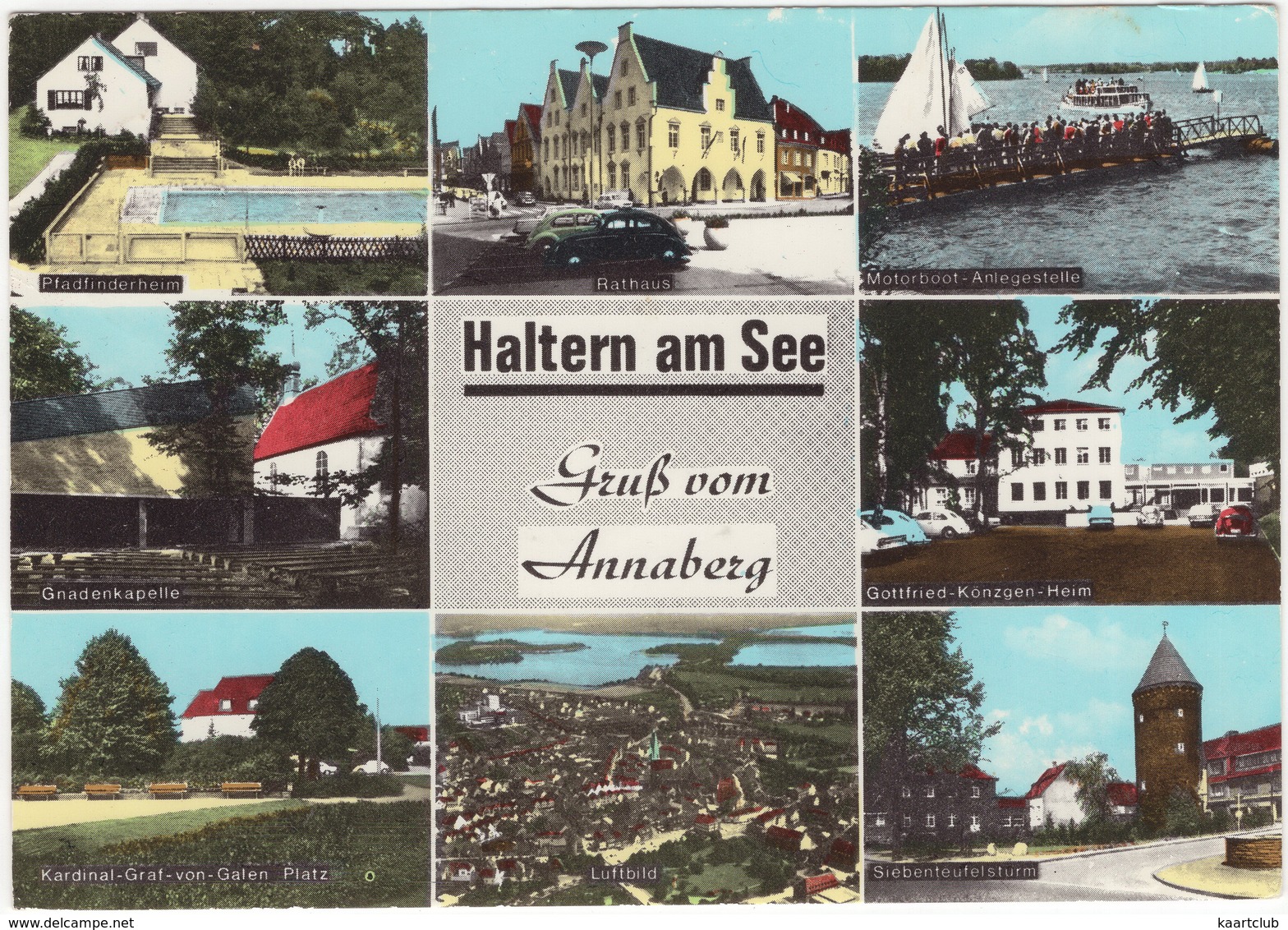 Haltern Am See: Pfadfinderheim, Schwimmbad, Motorboot-Anlegestelle,G.Könzgen-Heim,Rathaus,Siebenteufelsturm,Gnadenkapele - Munster