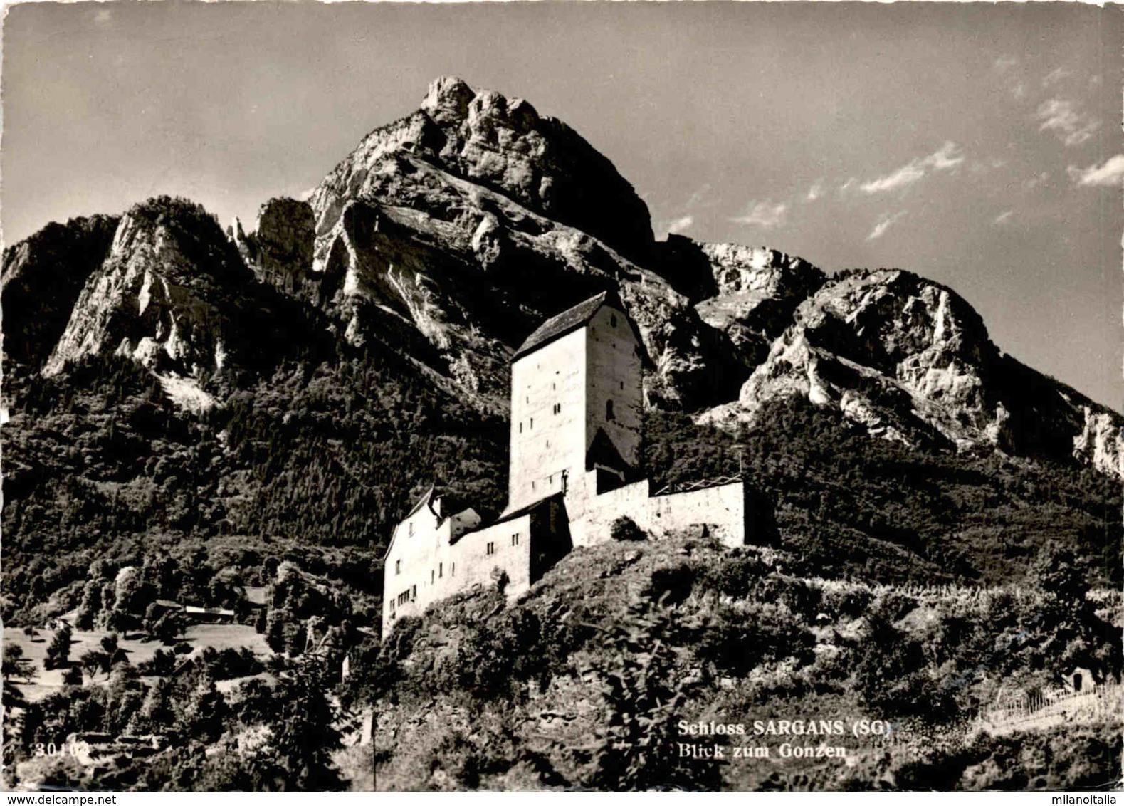 Schloss Sargans (SG) - Blick Zum Gonzen (30104) * 1. 10. 1960 - Sargans