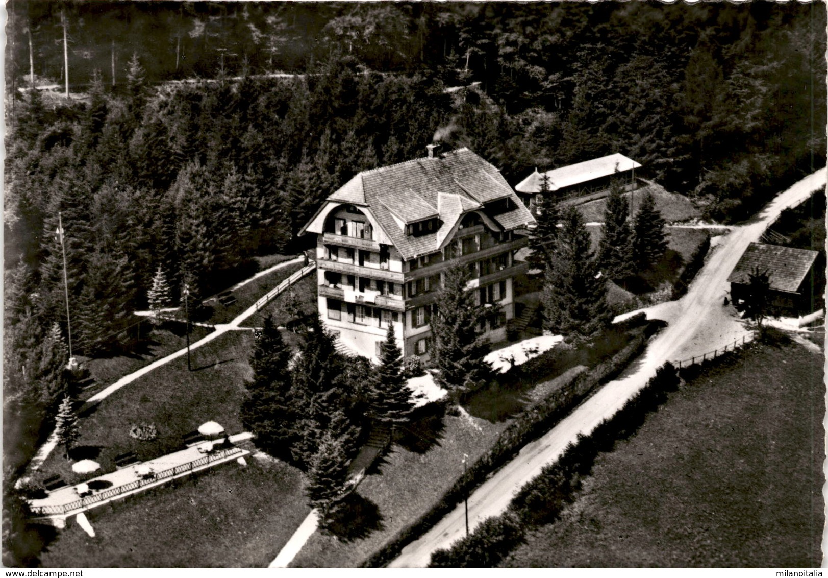 Fliegeraufnahme Vom Kurhotel Waldheim Ob Mels (772) * 11. 8. 1952 - Mels