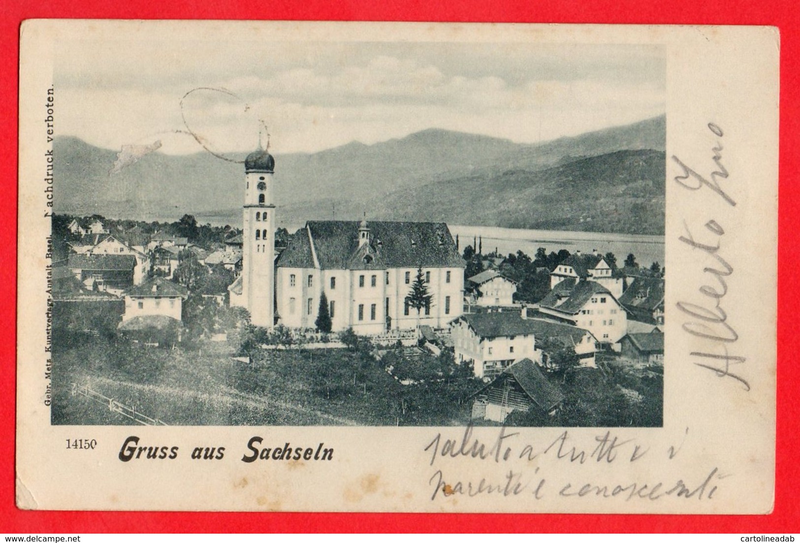 [DC6020] CPA - SVIZZERA - GRUSS AUS SACHSELN - Viaggiata - Old Postcard - Sachseln