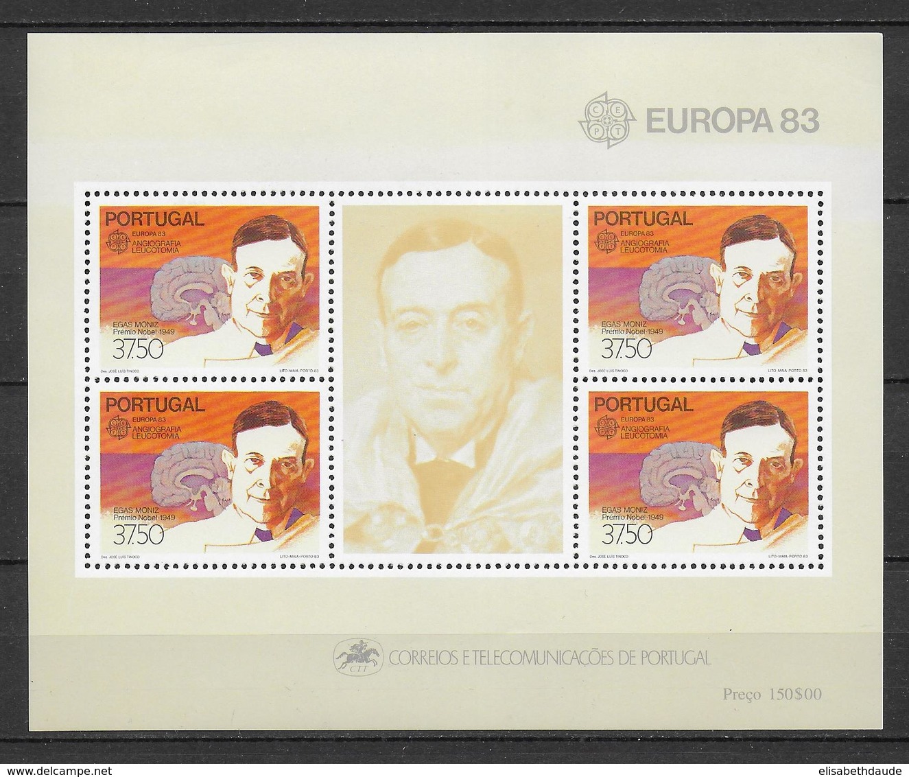 PORTUGAL  - EUROPA  1983 - BLOC N° 41 ** MNH - PRIX NOBEL MEDECINE - Blocchi & Foglietti