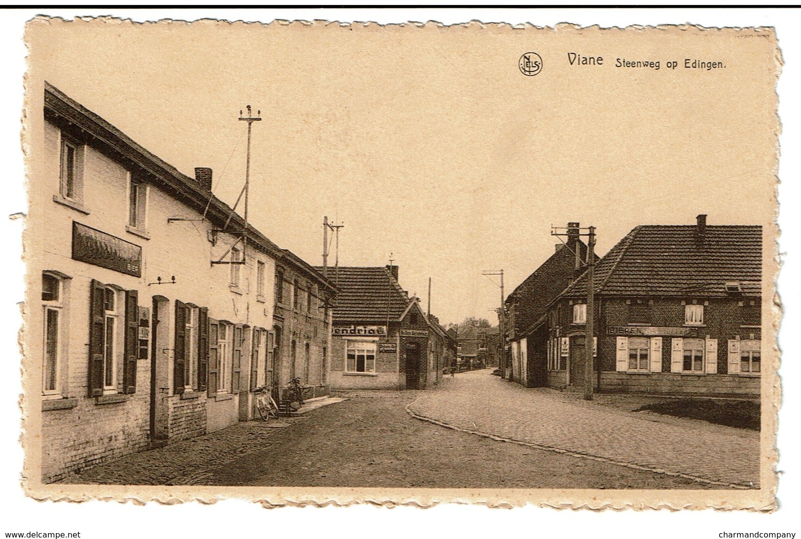 Viane - Steenweg Op Edingen - Cafés - Uitg. G. Demulder, Viane-Moerbeke - 2 Scans - Geraardsbergen