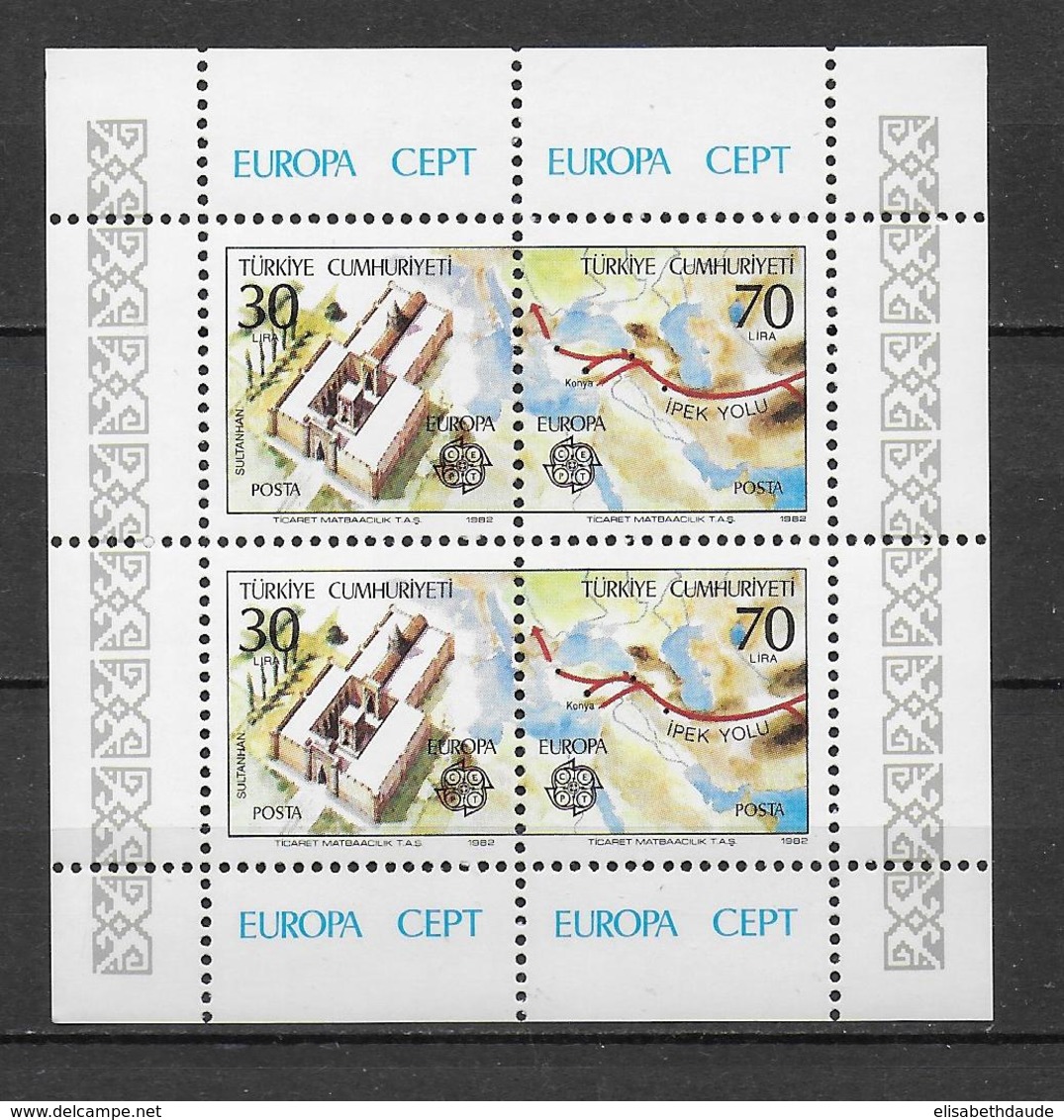 TURQUIE - EUROPA  1982 - BLOC N° 23 ** MNH - HISTOIRE - Blocks & Kleinbögen