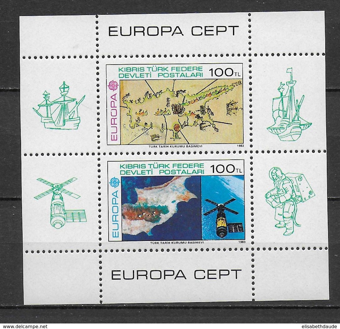 TURQUIE / CYPRUS - EUROPA  1983 - BLOC N° 4 ** MNH - COTE YVERT = 40 EUR. - Nuovi