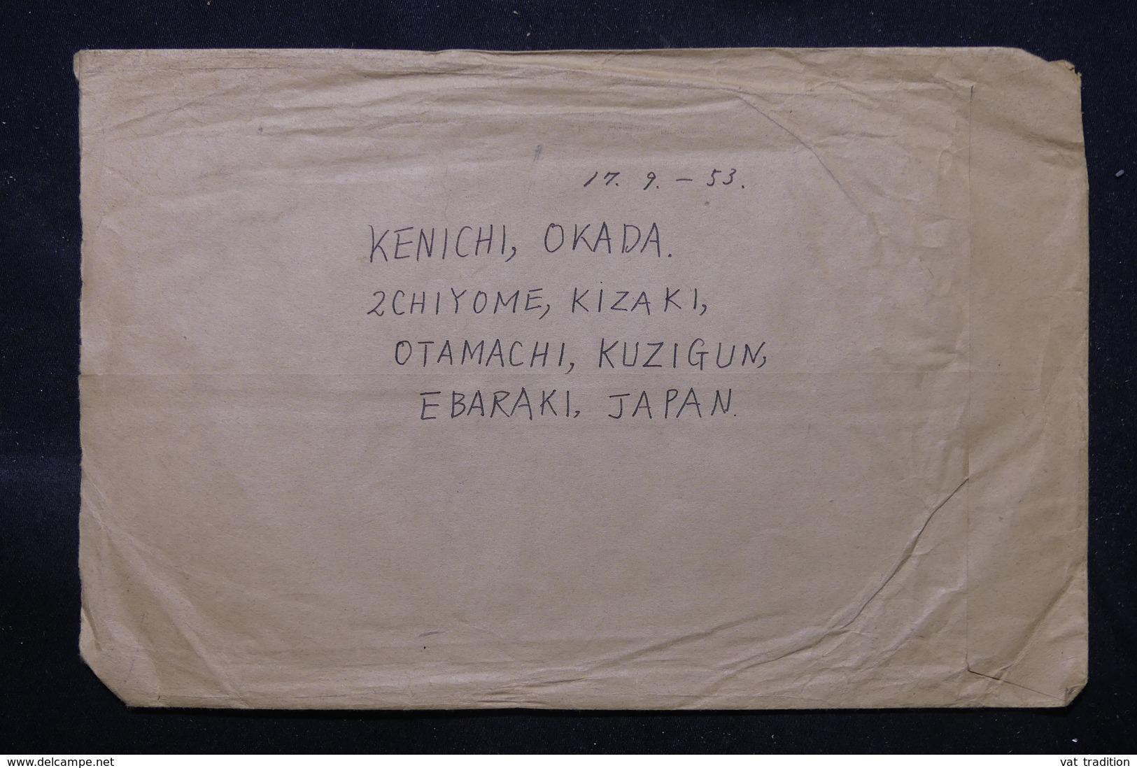 JAPON - Enveloppe De Ōtemachi Pour La France En 1953, Affranchissement Plaisant - L 59567 - Brieven En Documenten