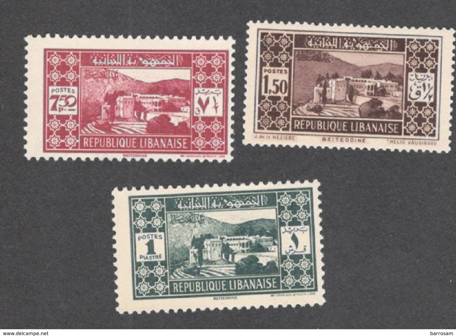 GREAT LEBANON1939:Yvert164-6mnh** - Neufs