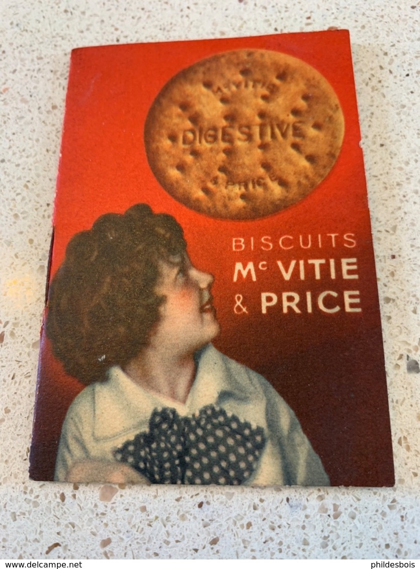 CALENDRIER PUBLICITAIRE  BISCUITS Mc VITIE&PRICE  De Poche 1936 - Formato Piccolo : 1921-40