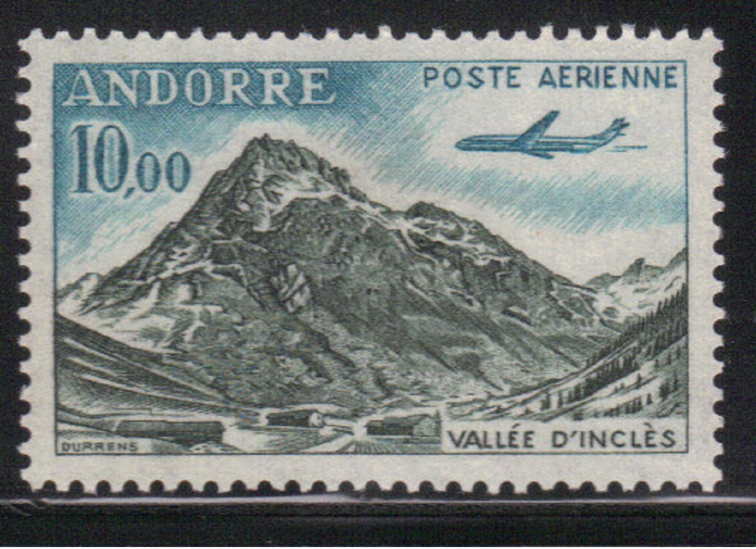 Andorre Fr. 1961/64 Yvert PA 8 Neuf** MNH (AB130) - Luftpost