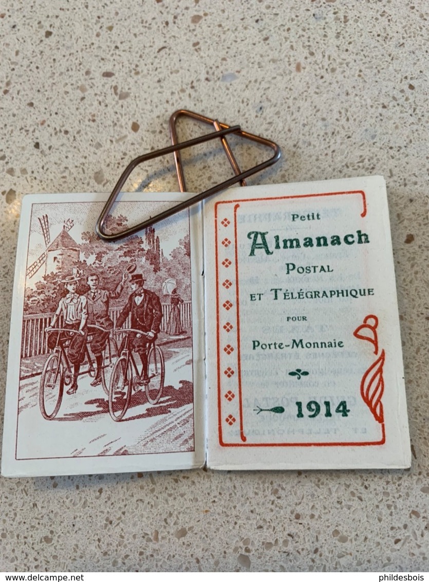 CALENDRIER PUBLICITAIRE De Poche PETIT ALMANACH 1914 ( Tennis) - Small : 1901-20