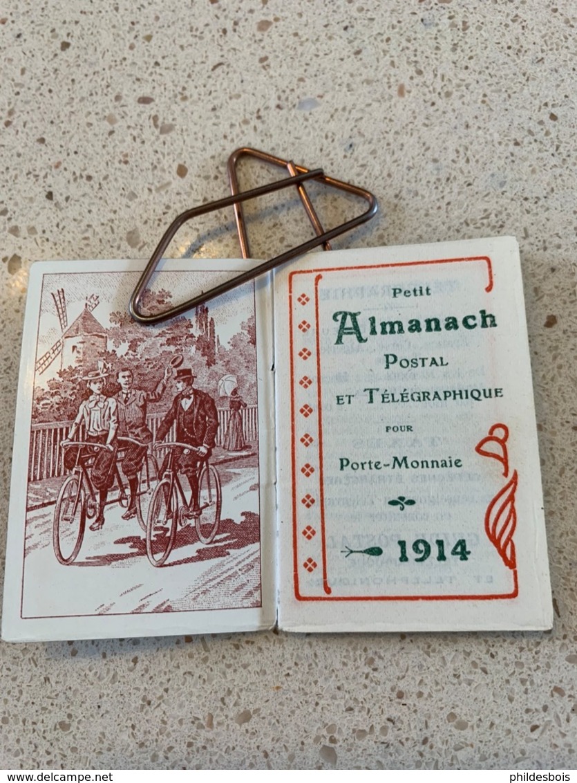 CALENDRIER PUBLICITAIRE De Poche PETIT ALMANACH 1914 ( Tennis) - Petit Format : 1901-20