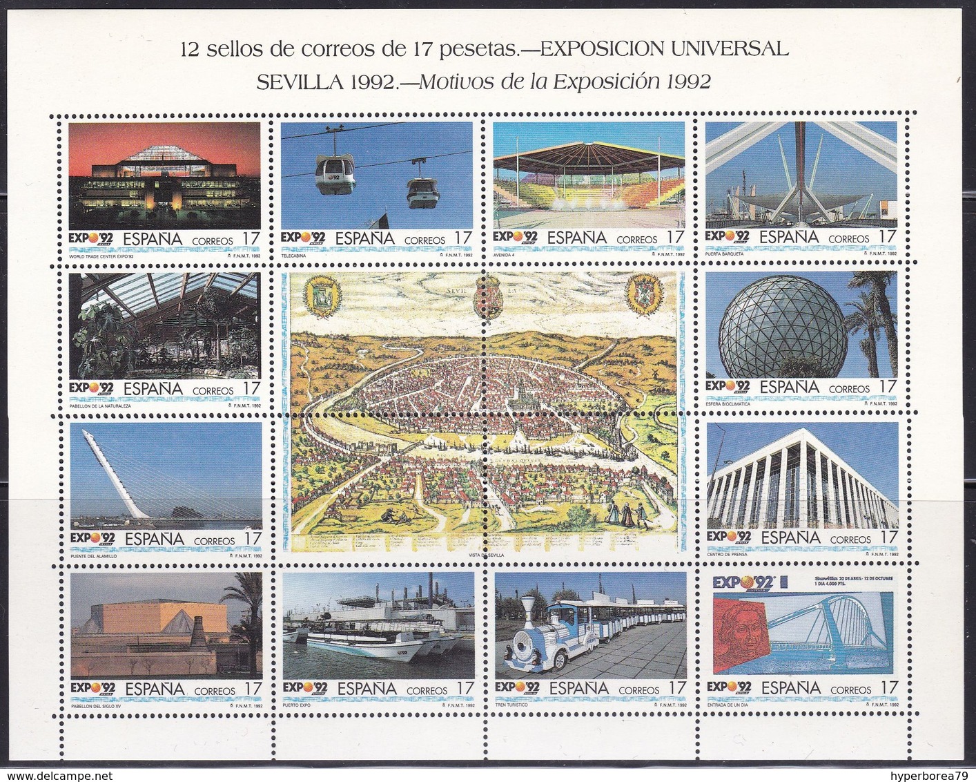 Spain 3042/53 - World EXPO 1992 ( 17 Pta ) M/S - MNH - 1992 – Séville (Espagne)