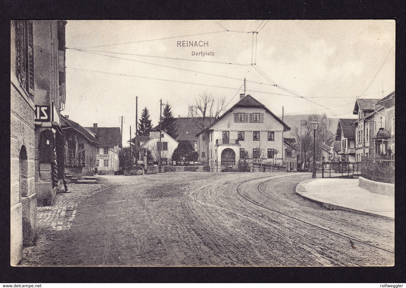 1913 Gelaufene AK Aus Reinach. Dorfplatz - Reinach