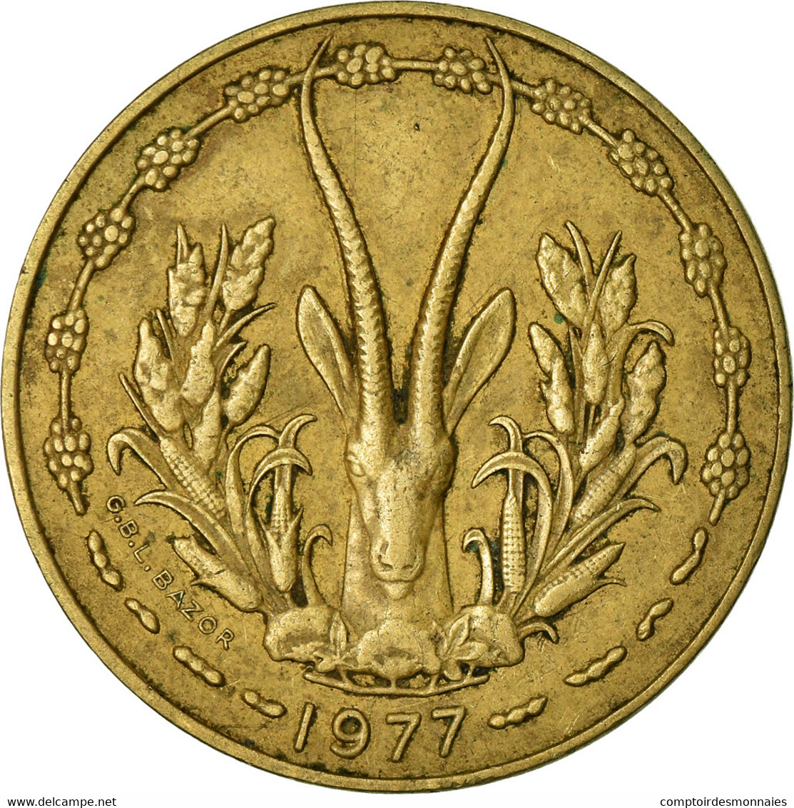 Monnaie, West African States, 10 Francs, 1977, TTB, Aluminum-Nickel-Bronze - Côte-d'Ivoire