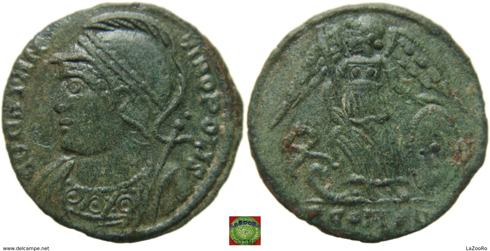 LaZooRo: Roman Empire - AE Follis Of Constantine The Great (306 - 337 AD), CONSTANTINOPOLIS, Rare R2 - 7. The Christian Empire (307 AD Tot 363 AD)